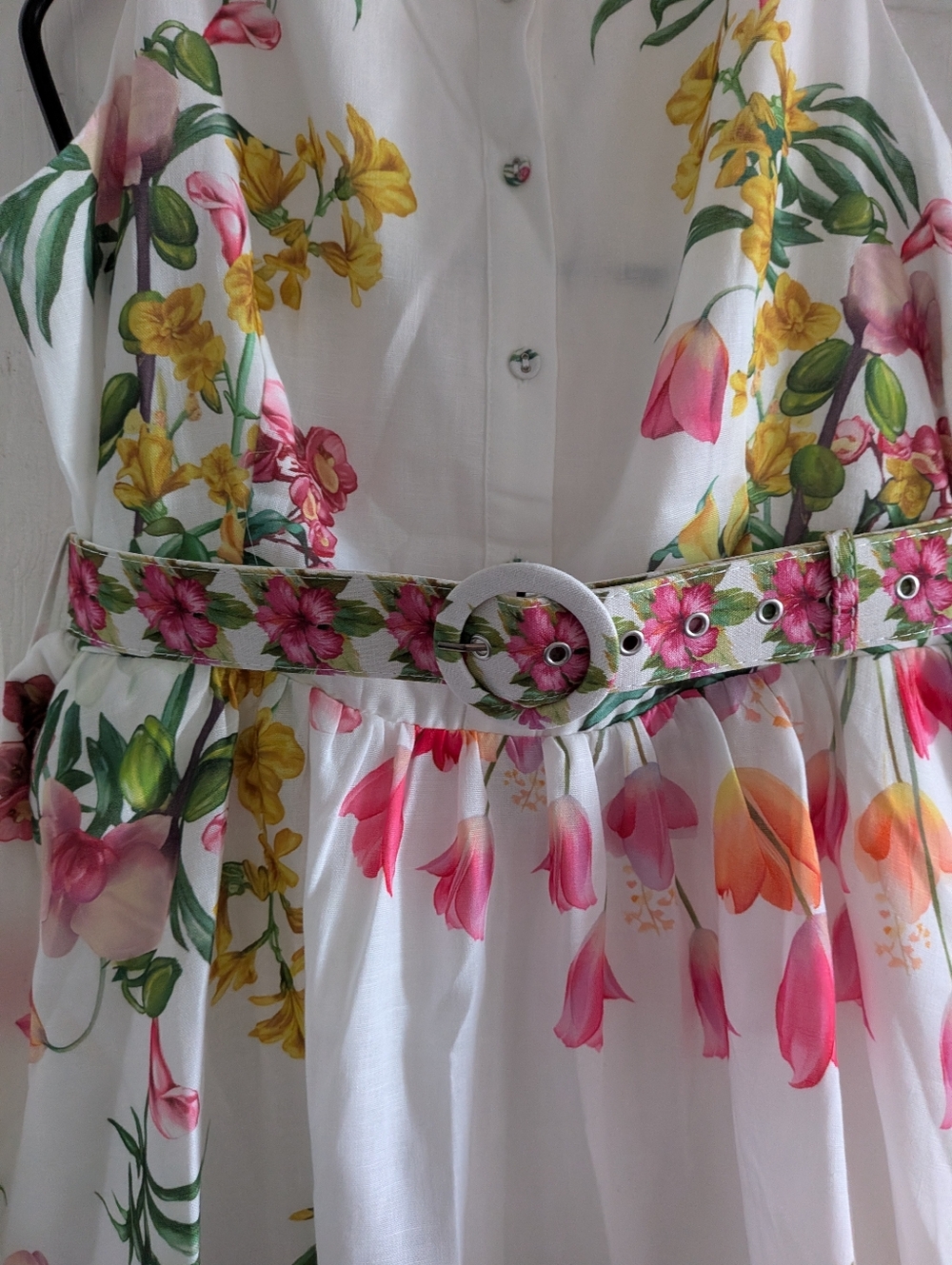 Commense Floral Print Belted Mini Dress - Picture 7 of 16